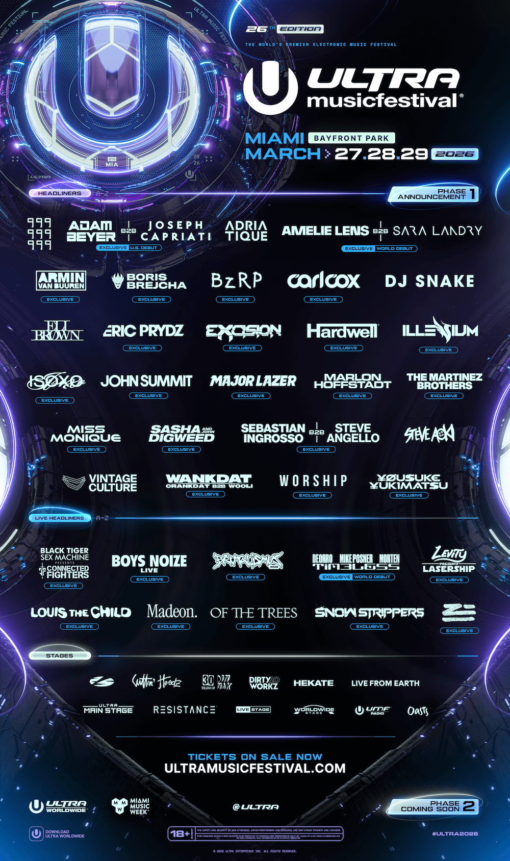 7 Explosive Ultra Miami 2026 Lineup Rumors You Need To Know 4 Ultra Miami 2026 Lineup Phase 1